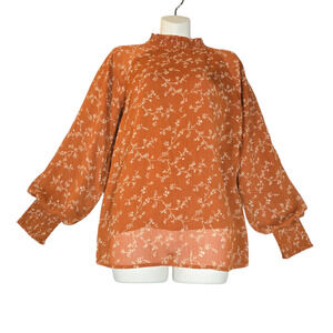 Bohme Terracotta Floral Blouse
